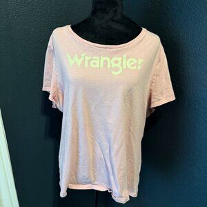 Wrangler Top Womens Medium XXL Pink Short Sleeve